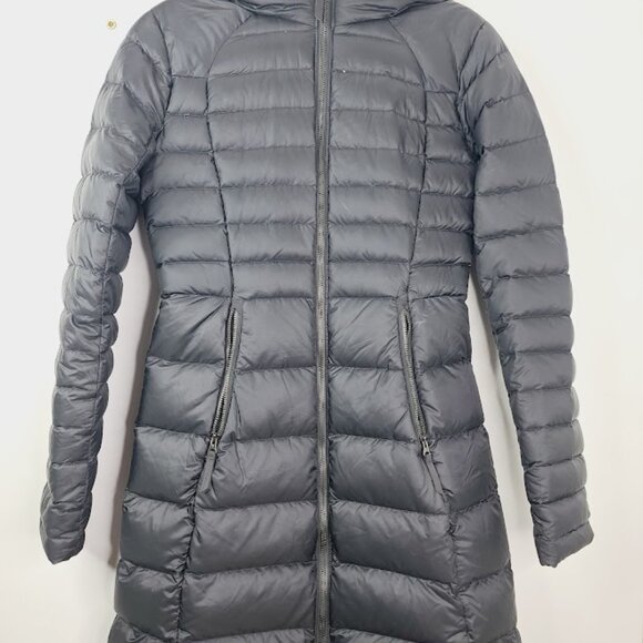 Lululemon Women's Black Brave The Cold Down Puffer Parka Jacket Size 2 - Picture 2 of 7